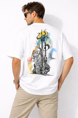 "Divine Sketch" Shiva Elements Oversized Tee